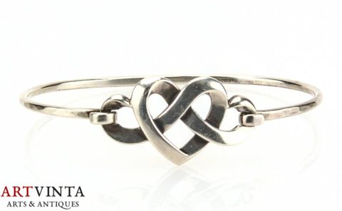 James Avery Armreif Armband Silber 925 Herz Hook-On