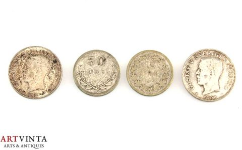 4 Coins Sweden Øre Si
