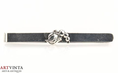 C. Brumberg Hansen tie clip, silver 830, c. 1930–40