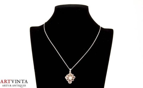 Pendant With chain silver 925 Pearl