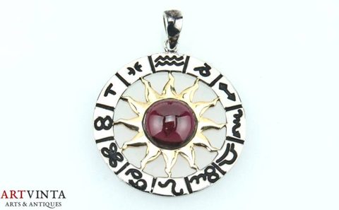 Pendant silver 925 With Garnet