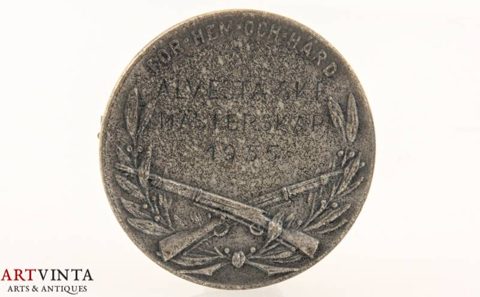 Schützenmedaille Schweden Silber 830 Alvesta 1955 Shooting