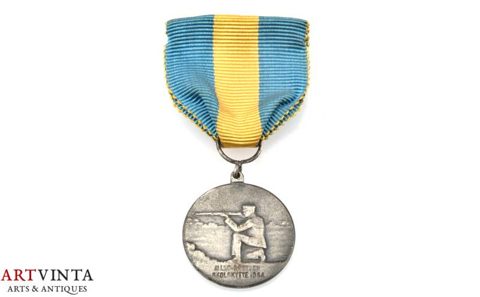 Schützenmedaille Schweden Silber 830 Band 1954 Shooting