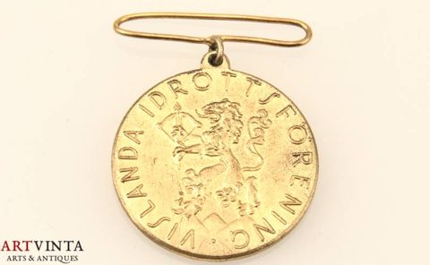 Vislanda Sportverein Medaille Schweden Silber 1906-1931 Sport Club