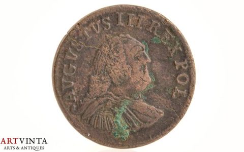 Coin Augustus III of Poland 1754 Copper