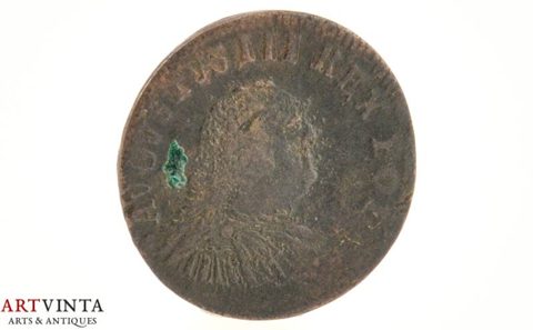 Münze Augustus III. Polen 1754 Kupfer SS/S