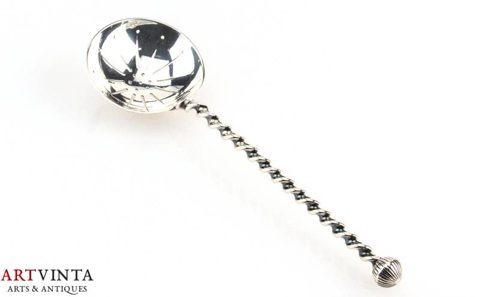 Teesieb Olivenlöffel Sieb Silber 830