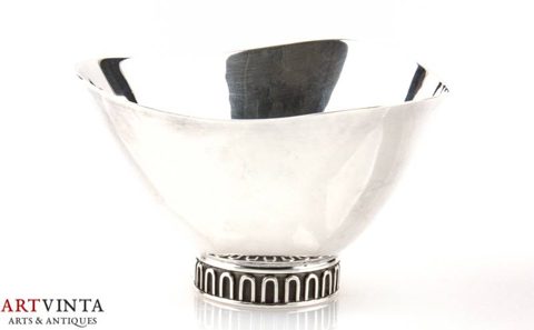 Modernistische Schale Silber 835 Schweden 160 g