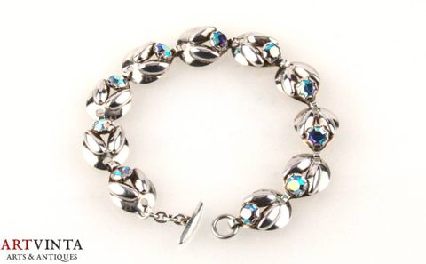 Hermann Siersbol Armband Silber 925 Dänemark Floral Braclet