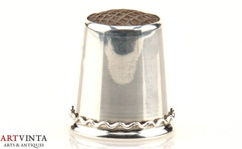 Fingerhut Silber 830 Wellendekor