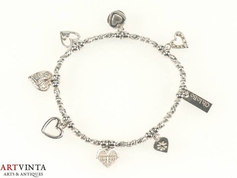 ChloBo Armband Charms Herz Silber 925
