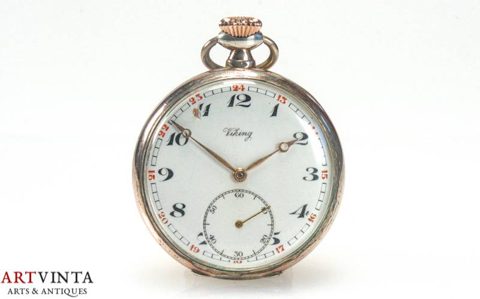 Viking Taschenuhr Silber 800 um 1920-30
