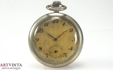 Herren Taschenuhr Metall Nickel