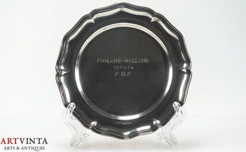 Untersetzer Teller Silber 800 Finnland um 1933 66 g Coaster