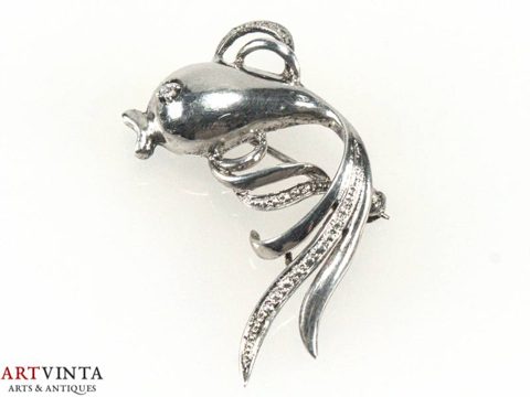 Brooch Fish silver 925