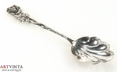 Vorlegelöffel Sahne Löffel Hildesheimer Rose Silber 830 21 g