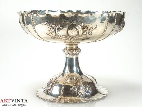 Anton Michelsen Tafelaufsatz Fußschale Silber 833 Dänemark Centrepiece