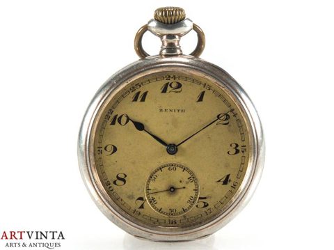 Zenith Herren Taschenuhr Silber 800 Defekt