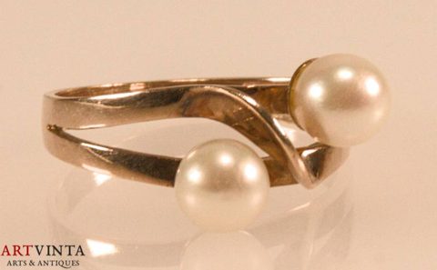 Toi Et Moi Ring GG 333 Gold Weiße Perle