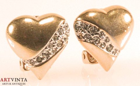 JP Ohrenclips Modeschmuck Metall Herz JP