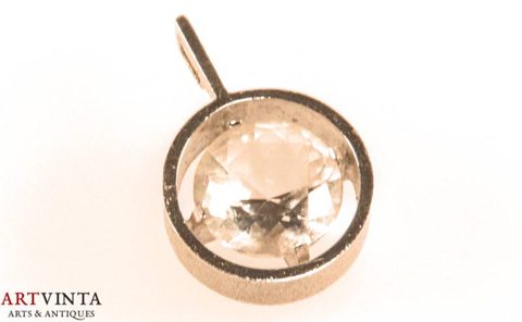 Runder pendant silver 925 Crystal Stone