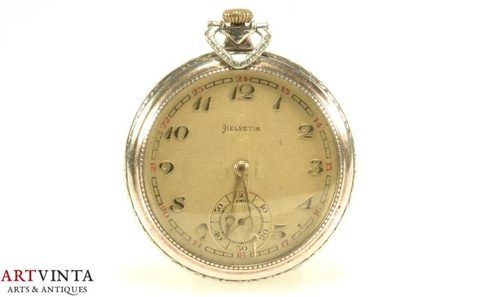 Helvetia Taschenuhr Silber 800 Schweiz