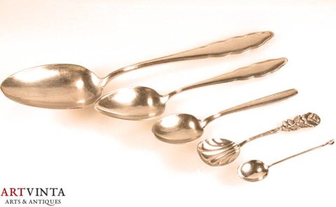 6 Spoons silver-plated