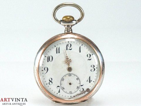 Pocket watch silver 800 defect